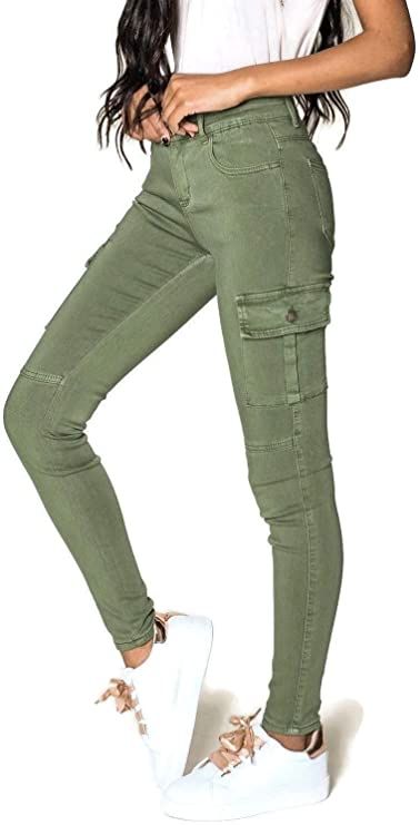 Ladies Cargo Pants Skinny Slim Trousers Soft Stretch Cotton Jeans UK 6-14 (6, Black Cargo) : Amazon.co.uk: Clothing Slim Cargo Pants Outfit Women, Cargo Pants For Ladies, Ladies Cargo Pants, Women Cargo Pants Outfit, Ooga Booga, Cargo Pants Outfit Women, Jeans Uk, Cargo Pants Outfit, Green Cargo Pants