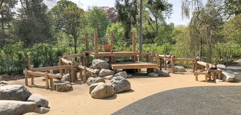 Sand and Water Play Equipment - Kew Garden's Natural Gardens, Wood Playground, Water Pavilion, Nature Playground, Water Play Equipment, Cool Playgrounds, Outdoor Play Space, Water Playground, Welcome Design