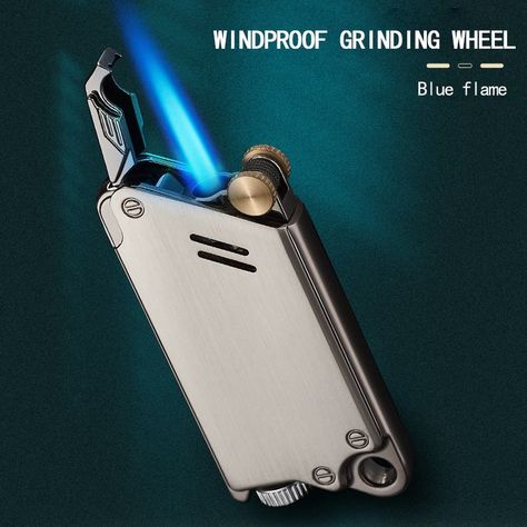 Inflatable grinding wheel lighter Zippo Lighter Tricks, Butane Lighter, Cool Lighters, Gas Lights, Blue Flame, Zippo Lighter, Torch Light, Blue Flames, Fire Starters