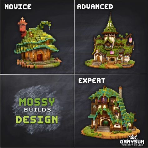 Minecraft - Mossy Houses design ➡️ Support my work on Patreon and request my builds as a benefit! (Link in bio) Join the bakery… | Instagram Mossy Houses, Bakery Instagram, Minecraft Kingdom, Minecraft Video Games, Minecraft Seed, Houses Design, Minecraft Cottage, Minecraft Server, Minecraft Room