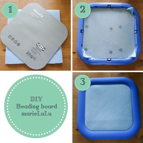 DIY Beading Board - Schmuck aus Glasperlen Beading Tips, Beading Board, Bead Matted, Diy Beading, Bead Tips, Beadwork Tutorial, Bead Board, Bead Projects, Silver Ring Designs