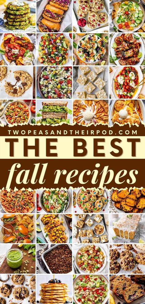 Celebrate the Fall season with these amazing recipes for the whole family! From Fall baking recipes to Fall dinner recipes and Fall comfort food ideas, these are sure to impress your guests. Check out these Fall food ideas! Fall Food Ideas, Best Fall Recipes, Comfort Food Ideas, Easy Fall Dinner Recipes, October Food, Easy Fall Dinners, Fall Favorites Recipes, Fall Crockpot Recipes, Fall Fun Food