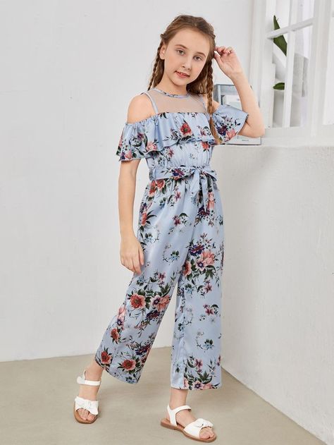 Ankara Jumpsuit, Ankara Short Gown Styles, Belted Jumpsuit, Jumpsuit For Kids, Belt Jumpsuit, Cute Dress Outfits, Kids Fashion Dress, Short Gowns, African Design Dresses