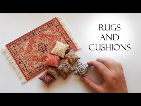 (4618) Dollhouse Rugs and Cushions using Inkjet Printable Fabric - YouTube Miniature Flooring, Dollhouse Pillows, Dollhouse Rugs, Printable Fabric, Dollhouse Rug, Dollhouse Miniatures, Needlework, Doll House, Miniatures