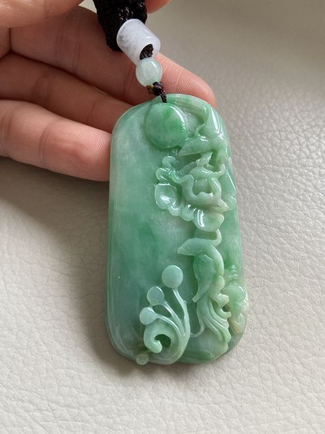 Excited to share the latest addition to my #etsy shop: Beaming Bird and Flower, Jadeite Pendant for Necklace, Natural Green Jade, Untreated Grade A Jadeite, Burma Gemstones Carved Jewelry Jade Bird, Carved Jewelry, Bird And Flower, Jade Bangle, Jade Carving, Jade Pendant, Green Jade, Chinese Culture, 21 Days