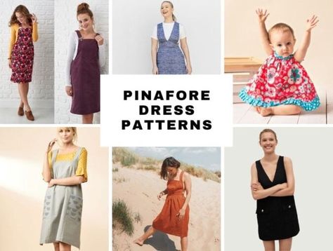 15+ Pinafore Dress Sewing Patterns: Easy Styles for All Skill Levels Girls Pinafore Dress Pattern Free, Vintage Pinafore Dress Pattern, Free Pinafore Dress Pattern, Diy Pinafore Dress, Pinafore Dress Pattern Free, Diy Pinafore, Girls Pinafore Dress Pattern, Kids Pinafore Dress, Dress Sewing Patterns Easy