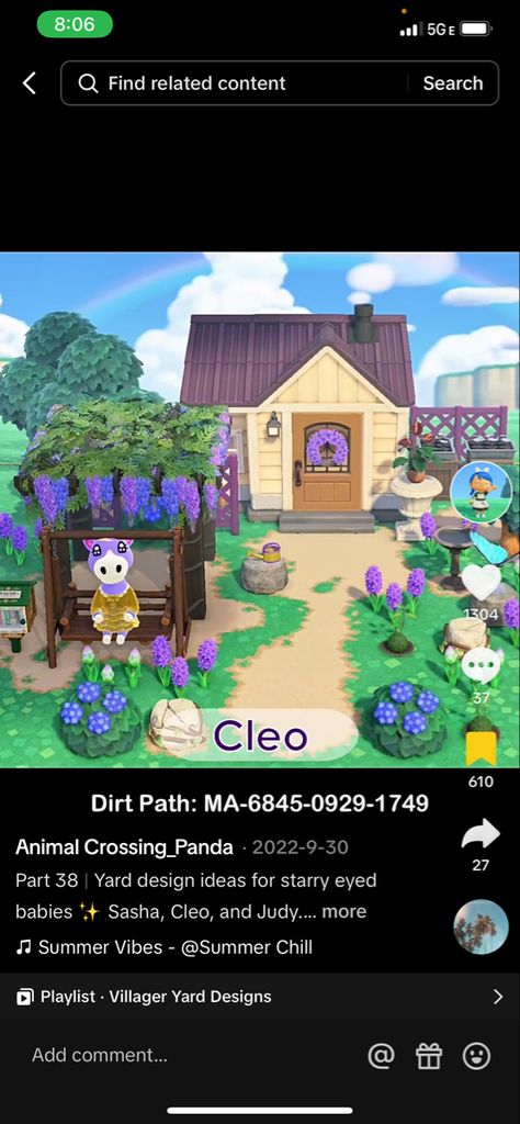 Gloria Animal Crossing, Villager House, Acnh Villagers, Starry Eyed, Yard Design, Animal Crossing, Summer Vibes, Animals, Garden Design