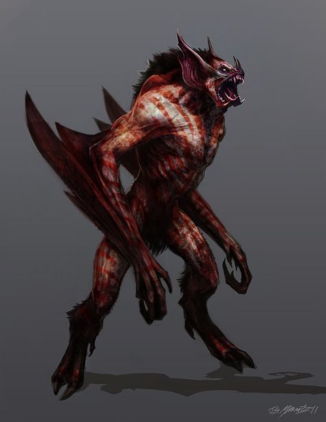 https://www.artstation.com/artwork/ykJR Beast Creature, Vampires And Werewolves, Creature Artwork, Vampire Art, Fantasy Beasts, 다크 판타지, Fantasy Races, Fantasy Monster, Monster Design