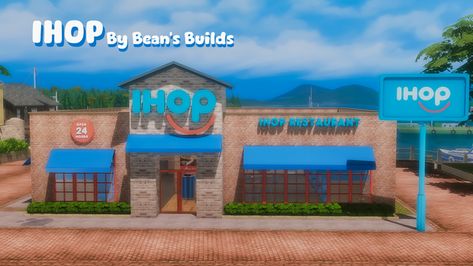 IHOP Restaurant (Preview) | Patreon Ihop Breakfast, Sims 4 Restaurant, Breakfast Restaurants, Sims 4 Teen, Fast Food Restaurant, Sims Mods, Sims 4 Mods, Sims 3, Sims Cc