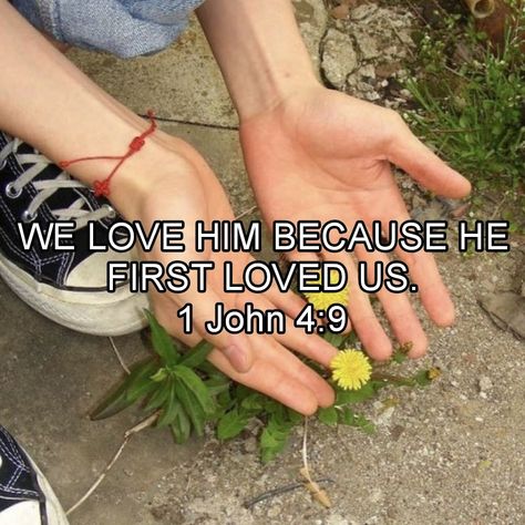 christian pins 1 John 4 9, Aesthetic Christian, Christian Board, Bible Humor, He First Loved Us, Christian Pins, Christian Quotes God, Christian Things, Christian Bible Study