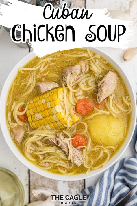 Cuban Lentil Soup Recipe, Cuban Chicken Soup Recipes, Cuban Thanksgiving Recipes, All American Recipes, Cuban Dishes Authentic, Cuban Soup Recipes, Authentic Cuban Recipes, Latino Food Recipes, Carribean Recipes Authentic