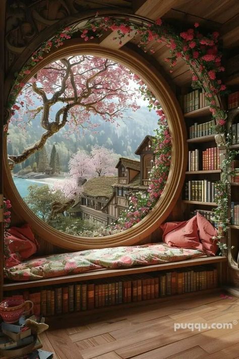 RiaDiana (@RiaDian24802045) on X Home Library Ideas, Dream Home Library, Reading Space, Library Aesthetic, Fairytale Cottage, Enchanted Home, Fantasy Homes, Home Decor Unique, Beautiful Houses