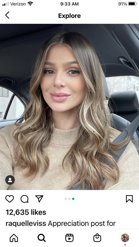 Beige Bayalage Hair, No Money Piece Balayage, Light Brown Blonde Hair Balayage, Highlights For Medium Length Hair, Highlights Shoulder Length Hair, Babylights Blonde On Brown Hair, Brown Hair Balayage Blonde, Light Brown Hair With Babylights, Blond Bayalage On Brown Hair