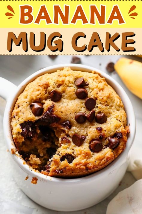 This 5-minute banana mug cake is the perfect pick-me-up! With a ripe banana and a few simple baking ingredients, you can whip up this delicious treat so fast. Ww Bread Recipe, Weight Watcher Mug Cake, Ww Bread, Mug Dessert Recipes, Banana Mug Cake, 2024 Meals, Ripe Banana Recipe, Kids Treats, Simple Baking