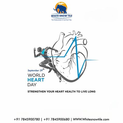 If you are responsible towards your heart then you are responsible towards your family. Happy World Heart Day. Visit: https://www.whitesnowtile.com/ #worldheartday #coolrooftiles #rooftiles #coolingtiles #whiterooftiles #terracetiles #whitesnowtile #construction #homeconstruction #constructionsite #summer #tiles #chennai #coolingrooftiles #tilesmanufacturer #whitesnow #coofrooftile #roofing #roofingservice #roof #heatresistanttile Cool Tiles, Independence Day Hd, Healthcare Ads, Health Ads, Teachers Day Poster, World Heart Day, Gold Design Background, Education Banner, Mothers Day Poster