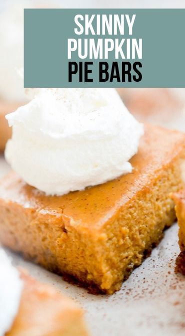 Pumpkin Bars Healthy, Healthy Pumpkin Pie Bars, Healthy Pumpkin Bars, Low Calorie Pumpkin, Healthy Pumpkin Dessert, Pumpkin Pie Bars Recipe, Recipe Diaries, Fall Eats, Bars Healthy