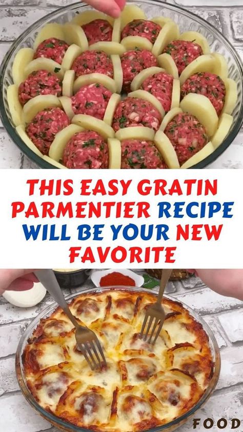 Meatballs And Cheese, French Recipes Authentic, French Cooking Recipes, Boil Potatoes, Easy French Recipes, Mince Recipes, French Dishes, French Cooking, Beef Recipes Easy