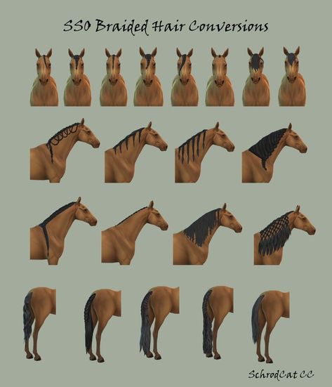 Sims 4 Horse Tack Cc, Sims 4 Cc Horse Stuff, Sims 4 Horse Ranch Cc, Sims 4 Horse Cc, Sims 4 Pets Mod, The Sims 3 Pets, Sims Pets, Horse Braiding, Ts4 Mods