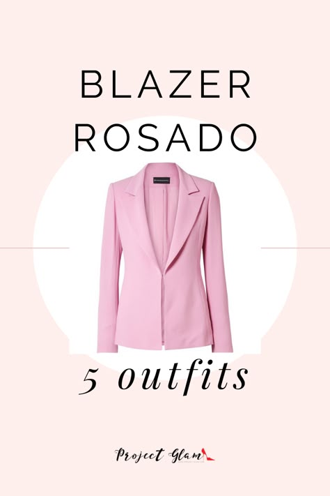 Outfit Blazer Rosado, Pink Blazer Outfit Winter, Pink Blazer Outfit Casual, Pink Blazer Outfit, Smart Casual Blazer, Jumpsuits Womens Fashion, Ideas De Outfits, Blazer Outfits Casual, Look Office