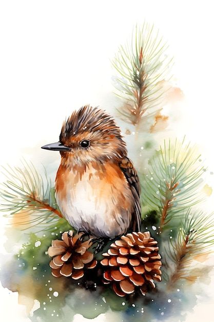 European Robin, Bird Clipart, Robin Bird, Animal Clipart, Christmas Illustration, Cute Birds, Watercolor Clipart, Junk Journals, Paper Craft