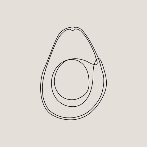 Desert Tattoo, Avocado Tattoo, Avocado Art, Single Line Drawing, Tattoo Graphic, Cute Tiny Tattoos, Tattoo Feminina, Outline Art, Huebucket