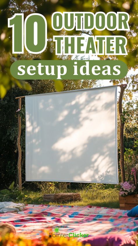 outdoor theater setup ideas Projector Setup Ideas, Cozy Rooftop, Projector Screen Size, Outdoor Home Theater, Projector Setup, Rooftop Cinema, Cozy Movie Night, Outdoor Cinema, Outdoor Projector