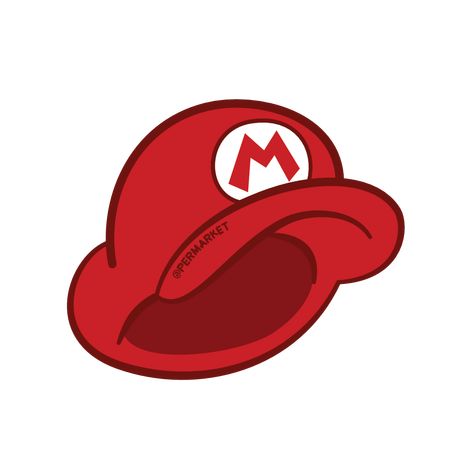 Mario Hat Tattoo, Mario Hat Drawing, Dear Mario, Mario Cap, Luigi Hat, Super Mario Hat, Mario Hat, Mario Tattoo, Cap Drawing