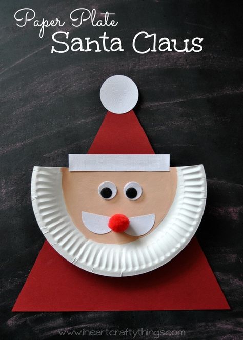 Paper Plate Santa, Christmas Whoville, Grinch Trees, Whoville Christmas, December Crafts, Santa Crafts, Christmas Arts And Crafts, Christmas Grinch, Fun Christmas Crafts