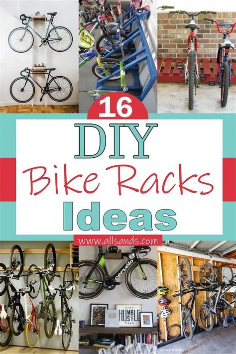 Home Made Bike Rack, Bike Rack Ideas, Hanging Plant Diy, Home Bike Rack, Plants Ideas Indoor, Bike Hanger Wall, Bicycle Storage Garage, Bike Wall Storage, Standing Bike Rack