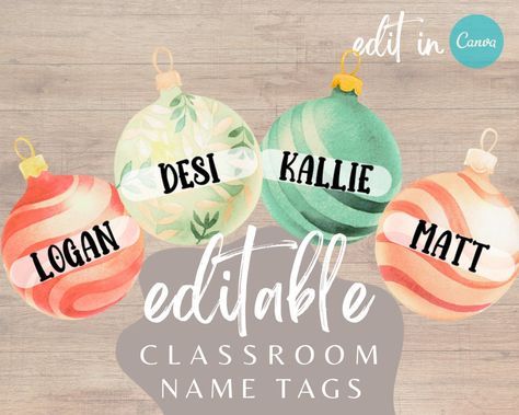 Name Tags Christmas, Classroom Name Tags, Holiday Classroom, Classroom Labels, Coat Hangers, Christmas Classroom, Coat Hanger, Christmas Tag, Cubbies