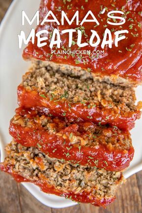 Mama's Meatloaf - the BEST meatloaf recipe! Even meatloaf haters will LOVE Mama's Meatloaf! SO easy and tastes great! Ground beef, egg, oats, onion, salt, pepper, sage, Worcestershire sauce, and milk. Top with a mixture of ketchup, brown sugar, dry mustard, and lemon juice. Use gluten-free oats and Worcestershire sauce if desired. Serve with mashed potatoes and green beans and it is comfort food at its best! #meatloafrecipes Egg Oats, Best Leftovers, Mashed Potatoes And Green Beans, The Best Meatloaf Recipe, Best Meatloaf Recipe, Meatloaf Recipes Healthy, The Best Meatloaf, Meatloaf Recipes Pioneer Woman, Potatoes And Green Beans