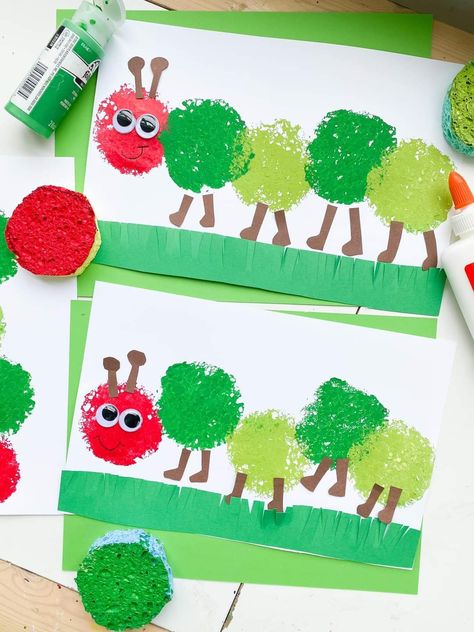 Hungry Caterpillar Craft, Spring Crafts Preschool, Insects Preschool, Insect Activities, Caterpillar Craft, April Crafts, Insect Crafts, Spider Crafts, Bug Crafts