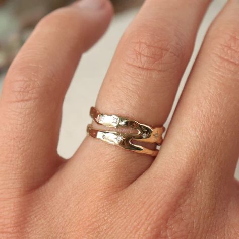 Wedding Bands – From Isla Plain Gold Ring, Star Dust, Gold Aesthetic, Gold Ring Designs, Ocean Conservation, Gold Necklace Set, Custom Ring Designs, Gold Ring Stack, Everyday Rings