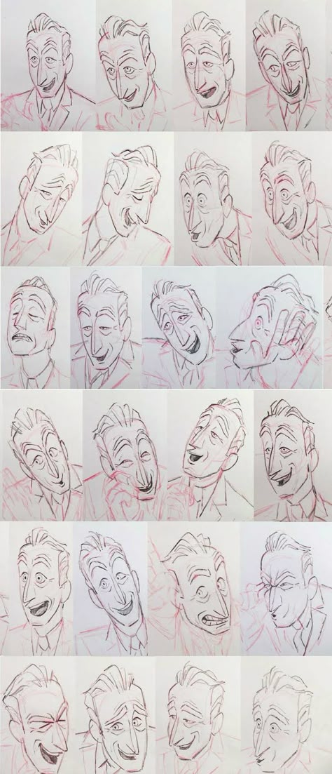 Pixar Expression Sheets, Character Art Expressions, Exaggerated Facial Expressions Drawing, Disney Face Expressions, Character Talking Reference, Disney Art Style Tutorial, Expressive Art Style, Nervous Character Design, Cartoon Comic Art Style