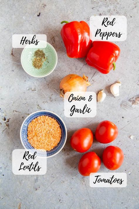 Roasted Red Pepper, Tomato and Lentil Soup Red Pepper Lentil Soup, Roasted Red Pepper And Cauliflower Soup, Chicken Soup Recipes For Dinner, Recipes For Dinner Fall, Easy Chicken Soup Recipes, Soup Dinner Recipes, Tomato And Lentil Soup, Soup Recipes For Dinner, Dinner Recipes Soup