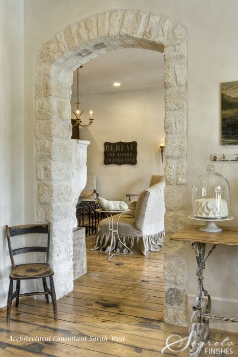 Country Living Room Design, French Country Rustic, Stone Archway, French Country Living, French Farmhouse Decor, French Country Kitchens, French Country Living Room, Set Sofa, Country Living Room