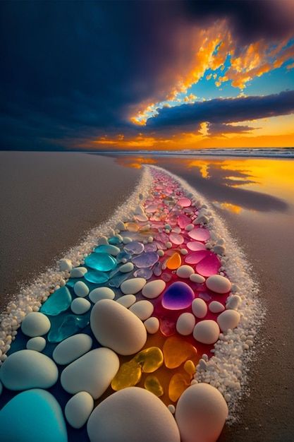 Beautiful Beach Pictures, Rainbow Rocks, Rainbow Beach, Sea Coast, Rainbow Aesthetic, Beach Rocks, Portrait Canvas, Rainbow Wallpaper, Wall Art Picture