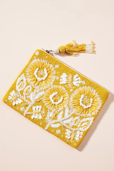 Looks Hippie, Beaded Pouch, Anthropologie Bags, Spring Bags, Embroidery Bags, Fabric Bags, Beaded Bags, Mellow Yellow, Winter Accessories