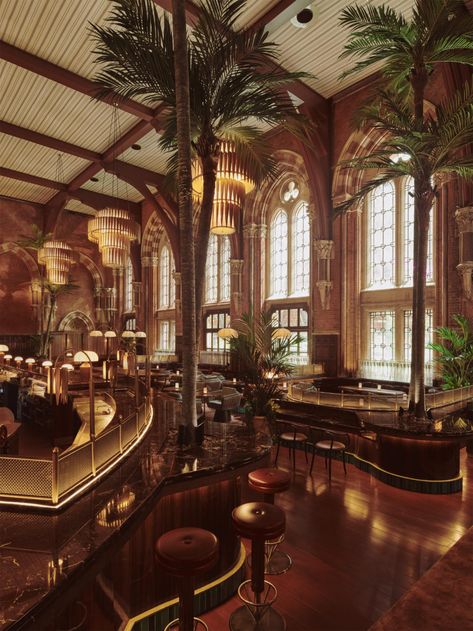 Manhattan Loft, Art Deco Hotel, St Pancras, London Restaurants, London Hotels, Luxury Art, Hospitality Design, Hotel Lobby, Restaurant Interior