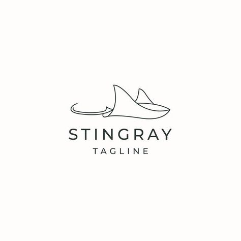 Stingray Logo, Rays Logo, Logo Icon Design, Elegant Logo Design, Design Restaurant, Luxury Logo Design, Swim Team, Elegant Logo, Logo Icon