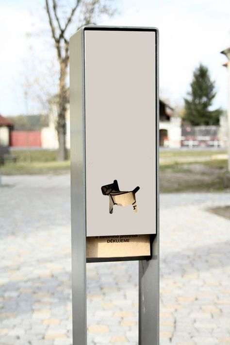 Don’t forget to your doggy friends! 🐶❤️ The waste bag holder RAILA DOG is slim with clear purpose. 💩 | architecture, design, public spaces, litter bin, waste management, dog, gardening, travel, landscape and urbanism architecture Architecture For Animals, Dog Park Design Ideas, Pet Park Design, Dog Architecture, Pet Design, Dog Park Design Architecture, Dogs Park Design, Dog Park Signage, Dog Parks