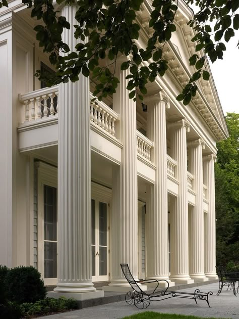 Dell Mitchell Architects Exterior Columns, Greek Revival Architecture, Southern Mansions, Greek Revival Home, Southern Plantations, Southern Architecture, Southern Elegance, Antebellum Homes, Greek House