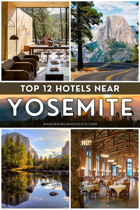 Top 12 Hotels Near Yosemite National Park. Are you planning to visit Yosemite National Park? Here's your travel guide to the best places to stay near Yosemite National Park in California. | USA travel | where to stay near Yosemite | Sierra Nevada Mountains hotels | California hotels | hotels close to Yosemite | hotels in California | Yosemite lodges | lodges near Yosemite | Yosemite hotels | places to stay in California | California lodges | #YosemiteNationalPark #USA #California National Park Honeymoon, Yosemite Trip Planning, Places To Stay In Yosemite National Park, Yosemite And Sequoia Itinerary, Yosemite Valley Lodge, Tenaya Lodge Yosemite, Where To Stay In Yosemite National Park, Yosemite National Park Lodging, Camping In Yosemite National Park