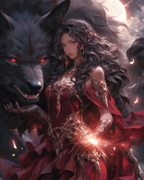 Wolf Illustration, Wolves And Women, Elf Art, Geisha Art, Spirit Animal Art, Easter Pictures, Anime Backgrounds Wallpapers, Beautiful Fantasy Art, Dragon Art