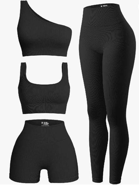 50 Matching Sets That Look Insanely Good On & Are So Cheap On Amazon Black Gym Outfits, Closet Beauty Room, Before 2023, Gym Outfits For Women, Academia Looks, Inspiration Workout, Gym Ball, Bathroom Closet, Workout Fashion