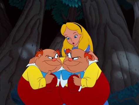 Alice in Wonderland (1951) - Animation Screencaps Tweedle Dee Tweedle Dum, Tweedle Dum, Alice In Wonderland 1951, Go Ask Alice, Disney Screencaps, Tweedle Dee, Disney Version, Disney Classics, Princess Cartoon