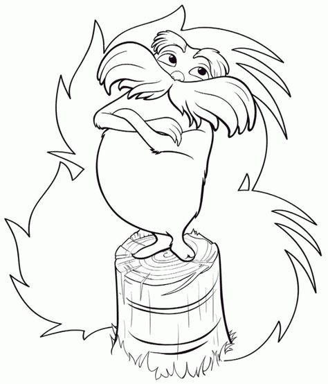 Lorax Coloring Pages Lorax Coloring Pages, Lorax Craft, Lorax Birthday, Lorax Party, Dr Seuss Coloring Pages, Dr Seuss Crafts, Seuss Classroom, Seuss Crafts, Dr Seuss Week