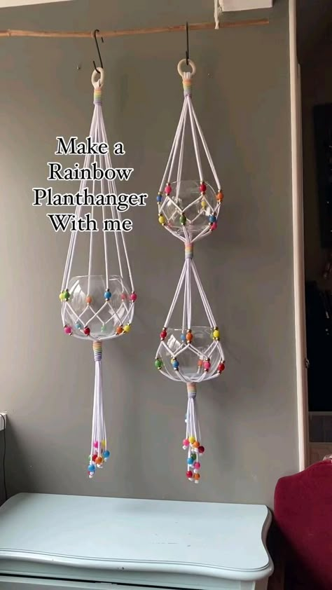 Beginner Macrame Projects, Diy Macrame Plant Hanger Pattern, Diy Macrame Plant Hanger Tutorials, Beginner Macrame, Crochet Plant Hanger, Wall Hanging Decorations, Diy Hanging Planter, Macrame Plant Hanger Tutorial, Macrame Hanging Planter