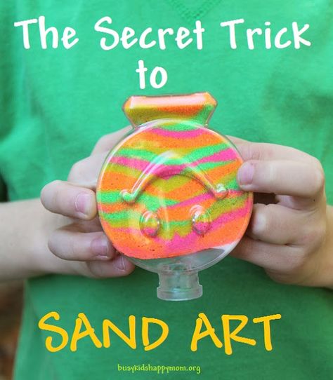 How to make your Sand Art Kid Proof from Busy Kids Happy Mom Sand Art For Kids, Colored Sand Art, Sand Art Projects, Coffee Filter Art, Sand Art Bottles, Vbs Crafts, Colored Sand, Sand Art, Camping Crafts