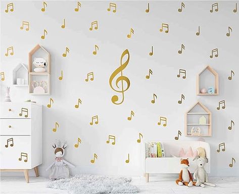 Music Themed Nursery, Music Sign, Decorate Wall, Piano Room, Kid's Bedroom, Music Logo, Vinyl Wall Stickers, Music Themed, Wall Decor Stickers